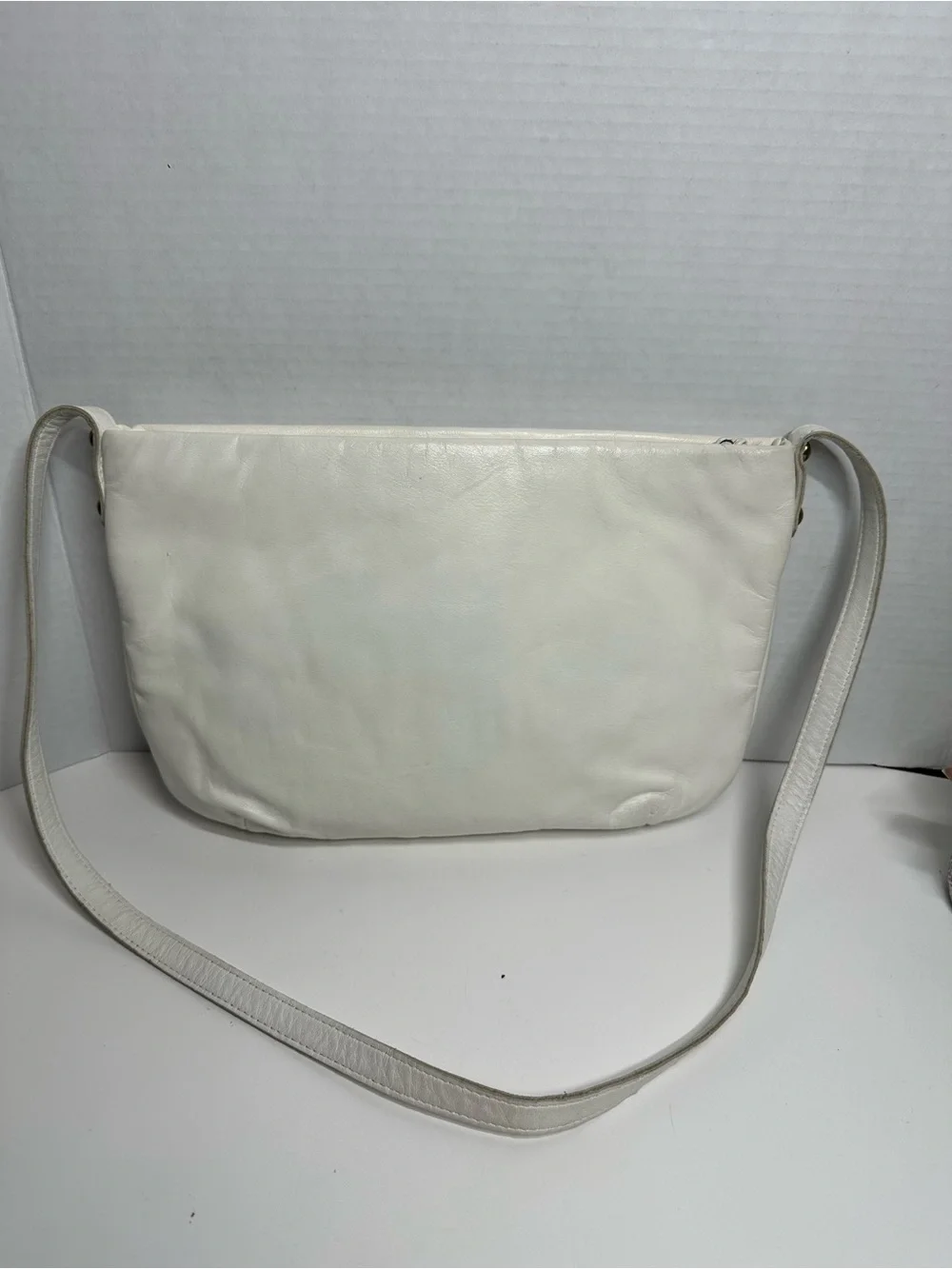 Etienne Aigner White Shoulder Bag with Gold Logo